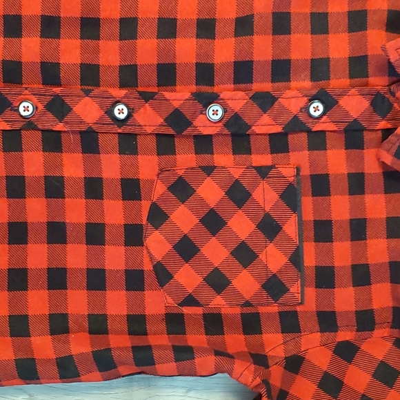 Nomad Red & Black Buffalo Plaid Button Up Shirt Little Boys Size 4-5 - Picture 8 of 9